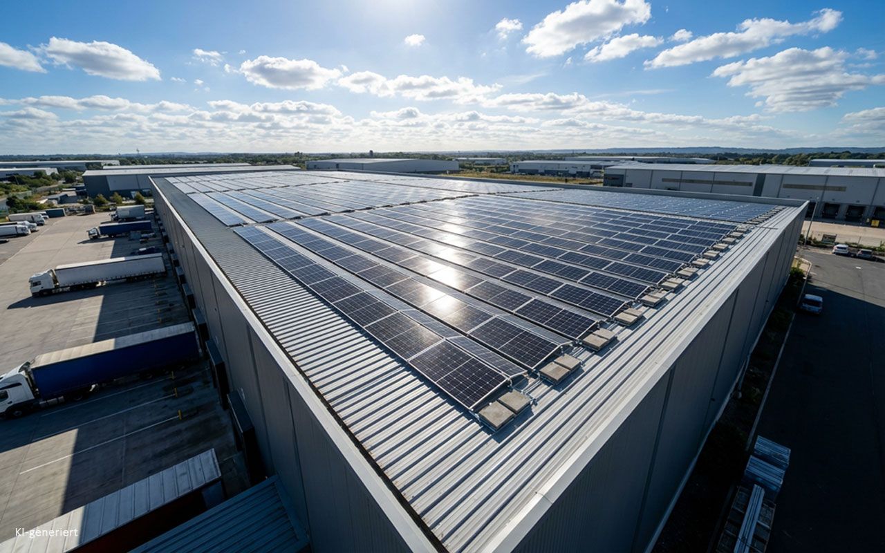PV-Anlage auf Industriehalle